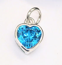 Load image into Gallery viewer, Sterling silver set cubic zirconia hearts