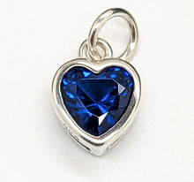Load image into Gallery viewer, Sterling silver set cubic zirconia hearts
