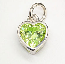 Load image into Gallery viewer, Sterling silver set cubic zirconia hearts
