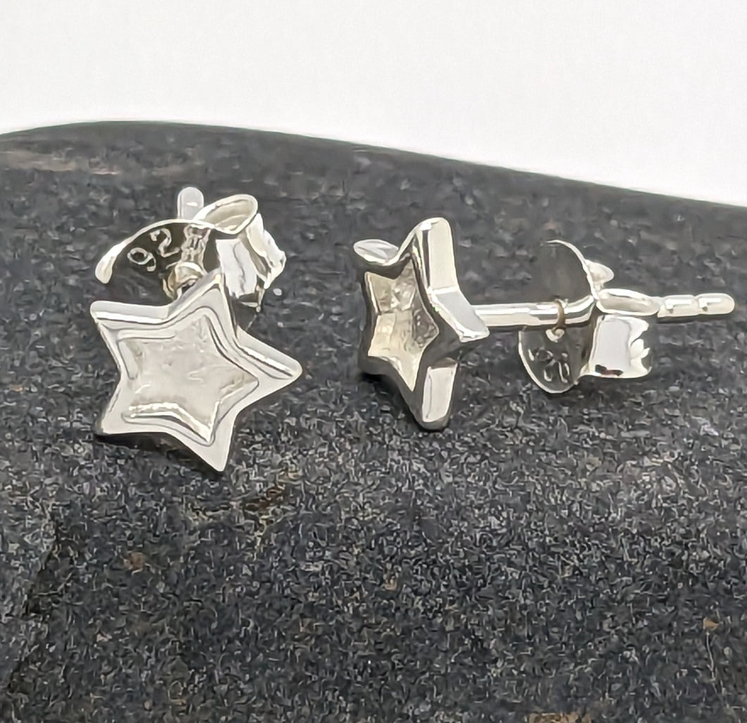 sterling silver star studs for resin