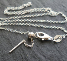 Load image into Gallery viewer, Sterling silver adjustable chain necklace , 24 inch chain slider bead necklace silver add a charm necklace. * ADD beads and charms easily