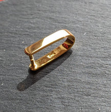 Load image into Gallery viewer, V Large gold on sterling silver pinch bail large gold bail plain sterling silver 925 . plain large vermeil style bail with 2 prongs