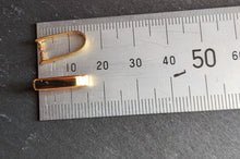 Load image into Gallery viewer, V Large gold on sterling silver pinch bail large gold bail plain sterling silver 925 . plain large vermeil style bail with 2 prongs