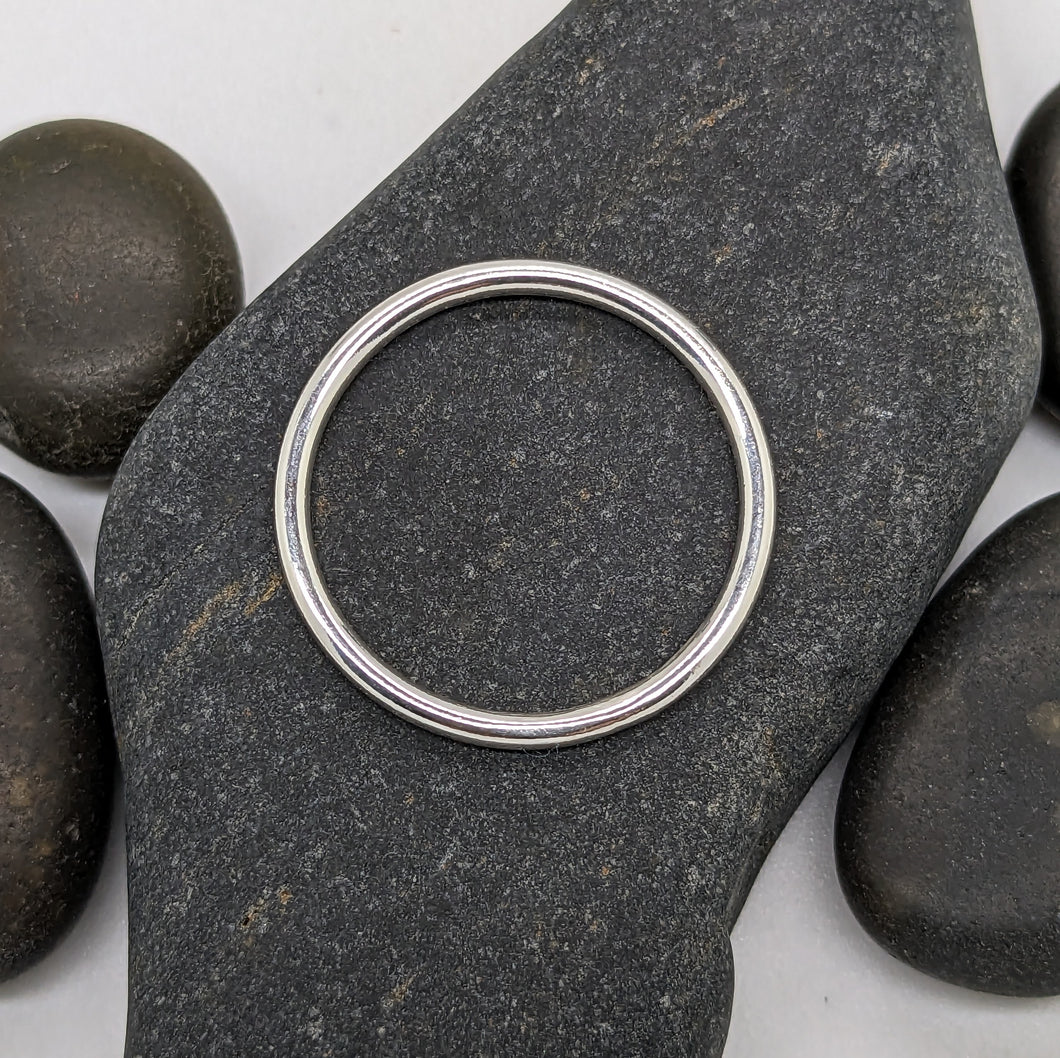 20mm closed ring sterling silver