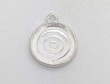 Load image into Gallery viewer, Sterling silver 10mm round bezel charm - Eternalflow charms and Jewellery supplies
