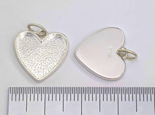 Load image into Gallery viewer, Sterling silver HEART pendant with bezel 15mm for resin fill - Eternalflow charms and Jewellery supplies