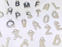 Load image into Gallery viewer, Sterling silver letter shaped charm - Eternalflow charms and Jewellery supplies