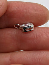 Load image into Gallery viewer, Sterling silver set cubic zirconia hearts - Eternalflow charms and Jewellery supplies