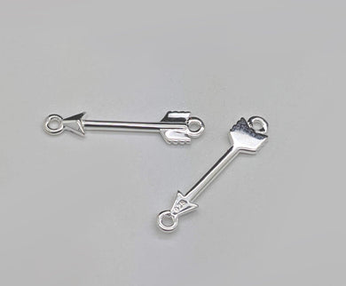 Sterling silver arrow connector - Eternalflow charms and Jewellery supplies