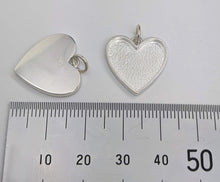 Load image into Gallery viewer, Sterling silver HEART pendant with bezel 18mm for resin fill - Eternalflow charms and Jewellery supplies
