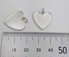 Load image into Gallery viewer, Sterling silver HEART pendant with bezel 15mm for resin fill - Eternalflow charms and Jewellery supplies