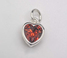 Load image into Gallery viewer, Sterling silver set cubic zirconia hearts - Eternalflow charms and Jewellery supplies