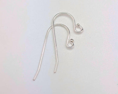 Sterling silver earwires with ball end (1 pr) - Eternalflow charms and Jewellery supplies