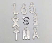 Load image into Gallery viewer, Sterling silver letter shaped charm - Eternalflow charms and Jewellery supplies