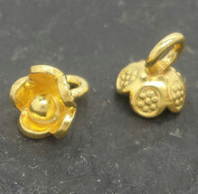 Load image into Gallery viewer, baby flower hill tribe gold on st. silver charm , - Eternalflow charms and Jewellery supplies