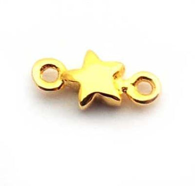 mini star connector gold on sterling silver - Eternalflow charms and Jewellery supplies
