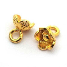 Load image into Gallery viewer, baby flower hill tribe gold on st. silver charm , - Eternalflow charms and Jewellery supplies