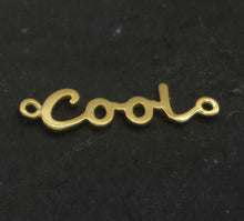 Load image into Gallery viewer, gold on sterling silver COOL connector small - Eternalflow charms and Jewellery supplies
