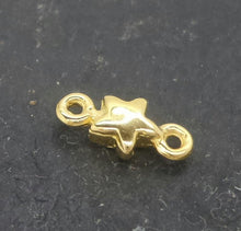 Load image into Gallery viewer, mini star connector gold on sterling silver - Eternalflow charms and Jewellery supplies
