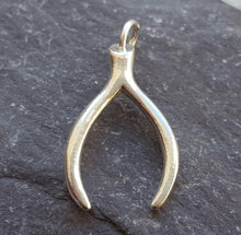 Load image into Gallery viewer, sterling silver wishbone charm / pendant - Eternalflow charms and Jewellery supplies
