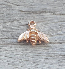 Load image into Gallery viewer, Rose gold bee charm - Eternalflow charms and Jewellery supplies

