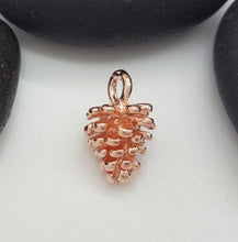 Load image into Gallery viewer, rose gold fir cone charm - Eternalflow charms and Jewellery supplies
