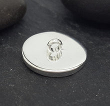 Load image into Gallery viewer, sterling silver round cap with loop - Eternalflow charms and Jewellery supplies
