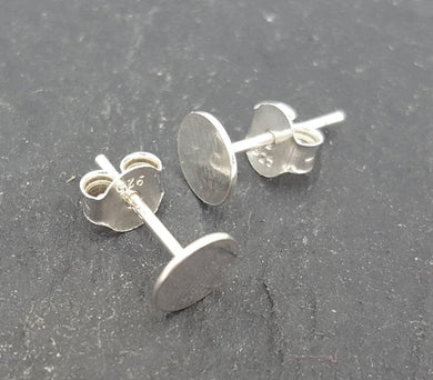 sterling silver 6mm pad studs with scrolls - Eternalflow charms and Jewellery supplies