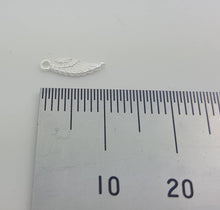 Load image into Gallery viewer, 2 SOLID st. silver ANGEL WING charms - Eternalflow charms and Jewellery supplies
