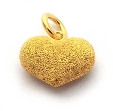 gold plated stardust heart charm - Eternalflow charms and Jewellery supplies
