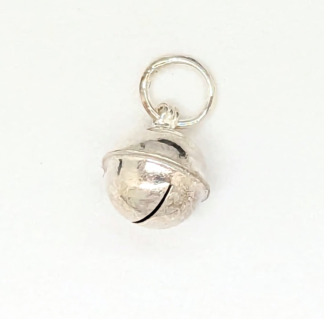 sterling silver round bell charm