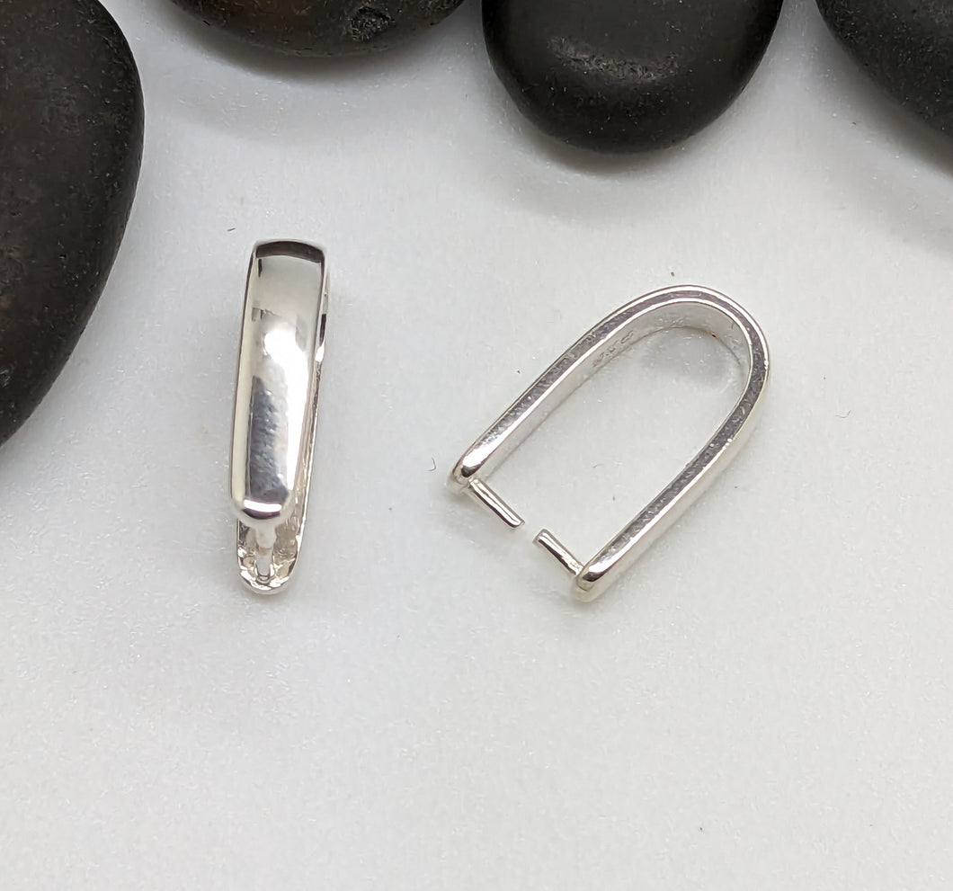 V large Sterling silver bail