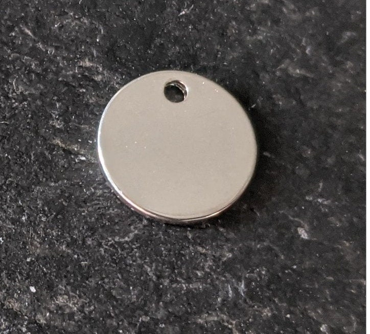 8mm plain sterling silver disc solid silver stampable 8mm round disc charm sterling silver stamping blank silver disc charm