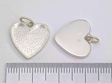 Load image into Gallery viewer, Sterling silver HEART pendant with bezel 15mm for resin fill - Eternalflow charms and Jewellery supplies
