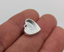 Load image into Gallery viewer, Sterling silver HEART charm with bezel 12mm - Eternalflow charms and Jewellery supplies
