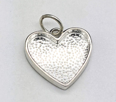 Sterling silver HEART pendant with bezel 15mm for resin fill - Eternalflow charms and Jewellery supplies