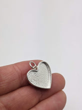 Load image into Gallery viewer, Sterling silver HEART pendant with bezel 15mm for resin fill - Eternalflow charms and Jewellery supplies
