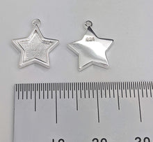Load image into Gallery viewer, Sterling silver star charm with bezel 12mm - Eternalflow charms and Jewellery supplies
