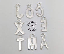 Load image into Gallery viewer, Sterling silver letter shaped charm - Eternalflow charms and Jewellery supplies
