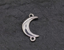 Load image into Gallery viewer, Sterling silver moon connector charm - Eternalflow charms and Jewellery supplies
