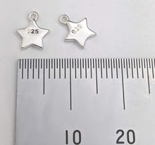 Load image into Gallery viewer, Tiny Sterling silver star charm with bezel 6mm - Eternalflow charms and Jewellery supplies
