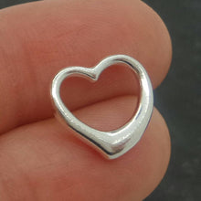Load image into Gallery viewer, Sterling silver HEART outline charm - Eternalflow charms and Jewellery supplies
