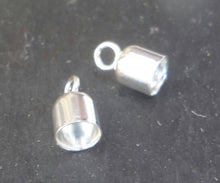 Load image into Gallery viewer, Sterling silver 5mm cord ends (2 pcs) - Eternalflow charms and Jewellery supplies
