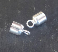 Load image into Gallery viewer, Sterling silver 5mm cord ends (2 pcs) - Eternalflow charms and Jewellery supplies
