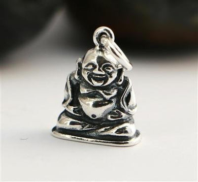 st silver buddha charm - Eternalflow charms and Jewellery supplies