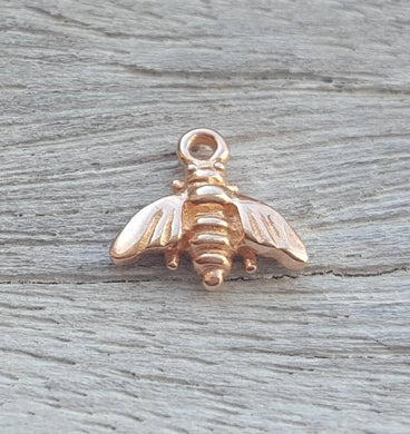 Rose gold bee charm - Eternalflow charms and Jewellery supplies