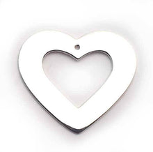 Load image into Gallery viewer, Sterling silver flat HEART PENDANT - Eternalflow charms and Jewellery supplies
