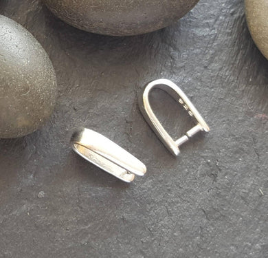 sterling silver pinch bail large - Eternalflow charms and Jewellery supplies