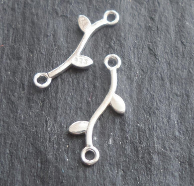 sterling silver vine connector - Eternalflow charms and Jewellery supplies