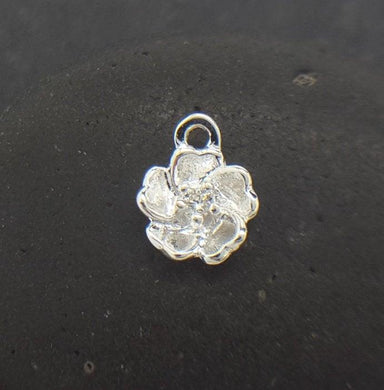 sterling silver tiny flower charm - Eternalflow charms and Jewellery supplies